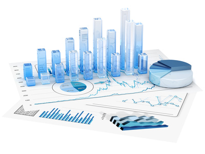 Graphs of financial analysis - Isolated